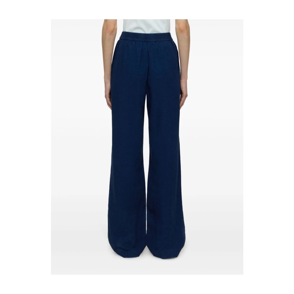 closed Wide Trousers Blue Dames