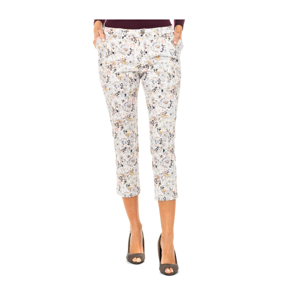 La Martina Damen Multicolor Gerade Geschnittene Hose Mit Gürtel