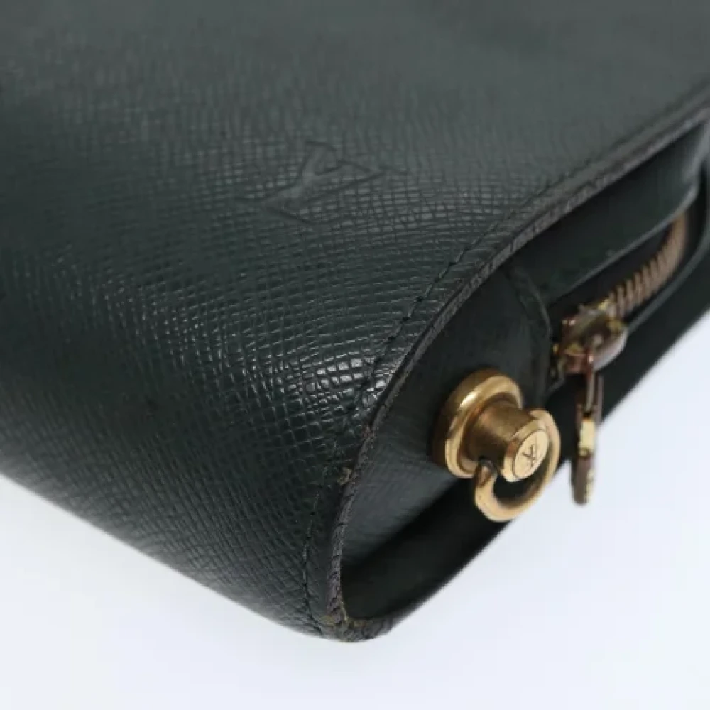 Louis Vuitton Vintage Pre-owned Leather clutches Green Dames
