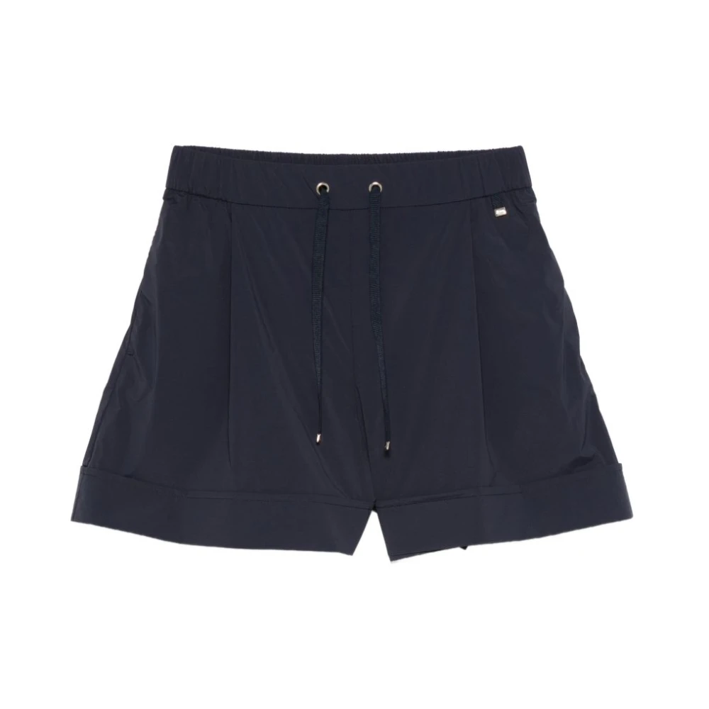 Herno Women's Blue Casual Shorts, S, Light Stretch Nylon Shorts