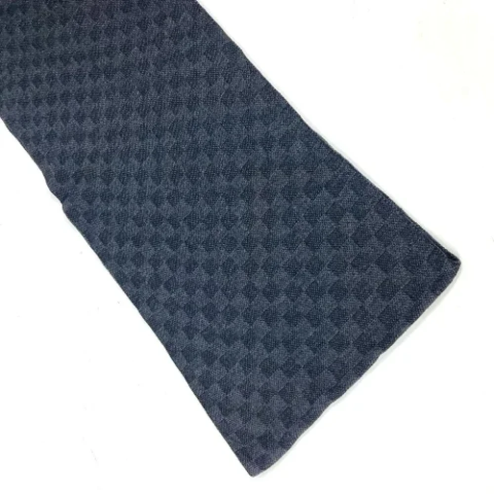Louis Vuitton Vintage Pre-owned Wool scarves Black Dames