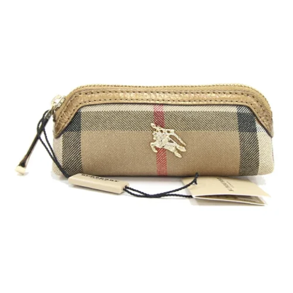 Burberry Vintage Pre-owned Fabric pouches Beige Dames