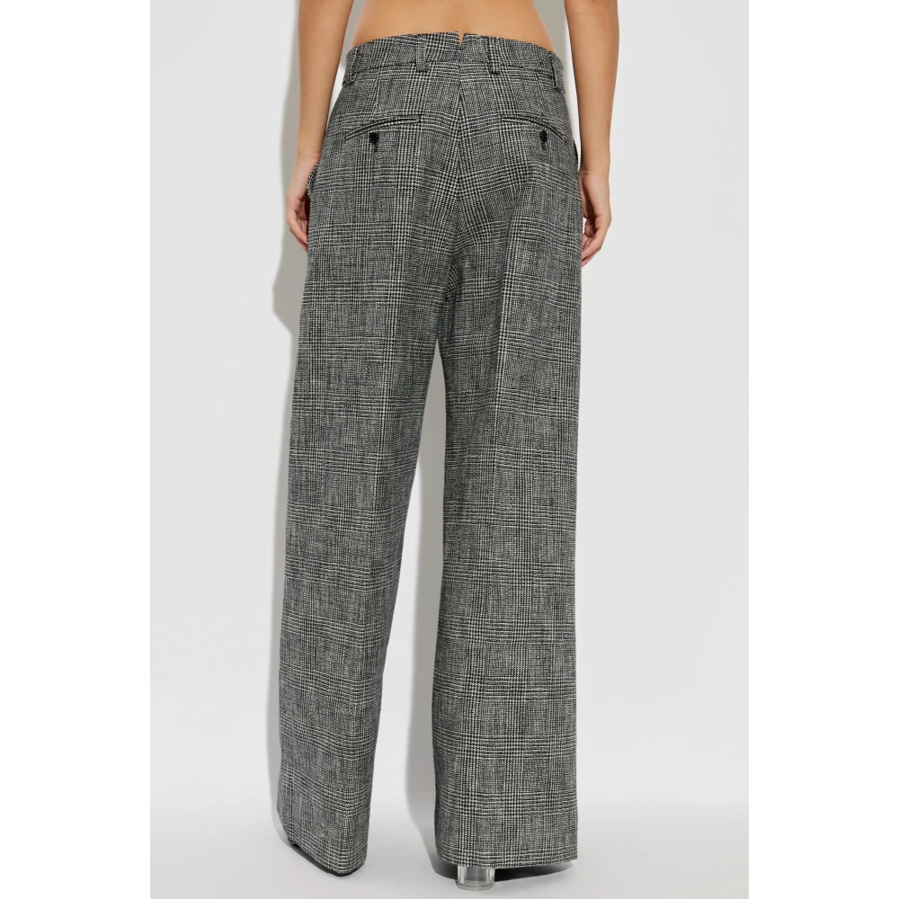 Vetements Gestreepte broek Black Dames