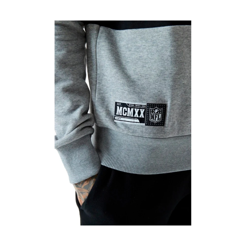 new era Zwarte Raiders Contrast Panel Hoodie Multicolor Heren