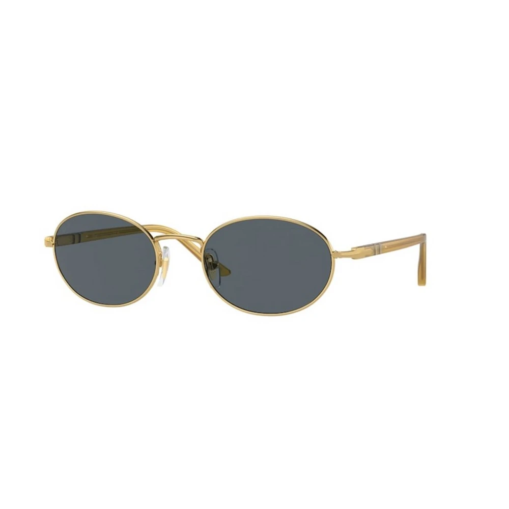 Persol Unisex Yellow Sunglasses, 52 Mm, Blue Lens Gold Frame Sunglasses