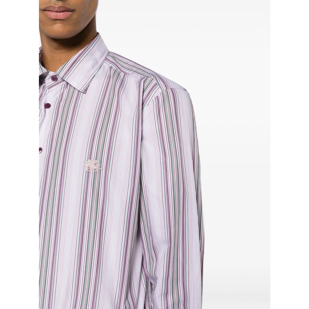 ETRO Paarse Overhemden voor Heren Purple Heren