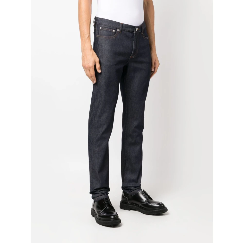 A.p.c. Blauwe Katoenen Straight Jeans Indigo Blue Heren