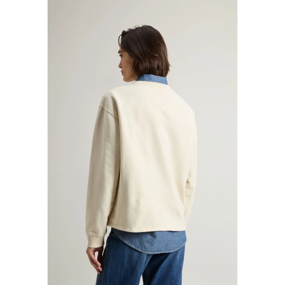 Woolrich Gezellige Oversized Trui Beige Dames