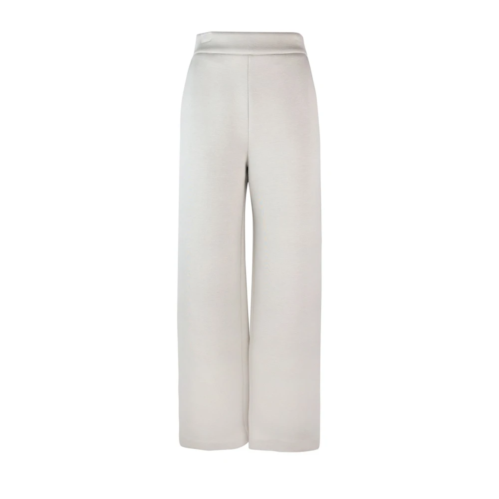 Max Mara Studio Basis Viscose Elastaan Broek White Dames
