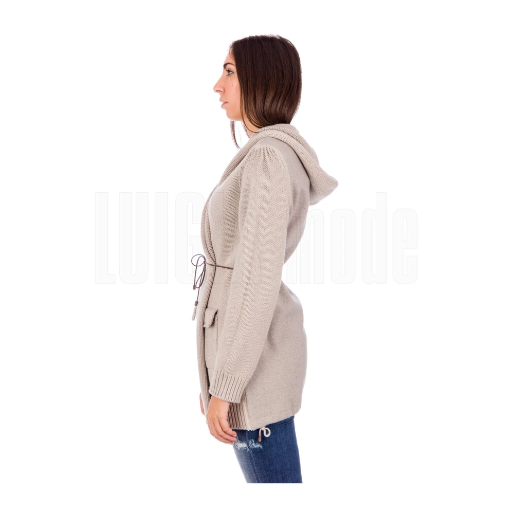 Fabiana Filippi Luxe Wolmix Cardigan Beige Dames