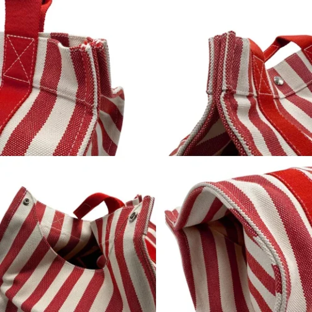 Hermès Vintage Pre-owned Canvas handbags Red Dames
