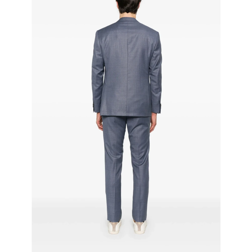 Corneliani Luxe Wollen Pak Blue Heren