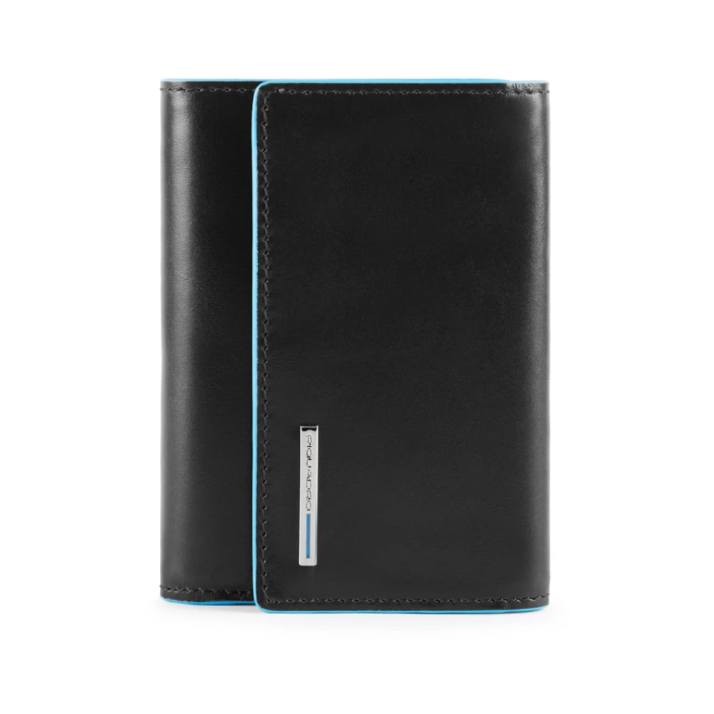 Piquadro Vrouw Zwart Accessoires Dames, One Size, Small Size, Leather Women’s Trifold Wallet With Credit Card Facility And Rfid Protection