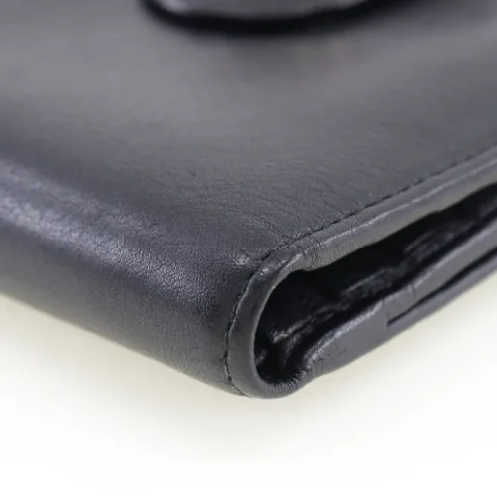 Bvlgari Vintage Pre-owned Leather wallets Black Dames