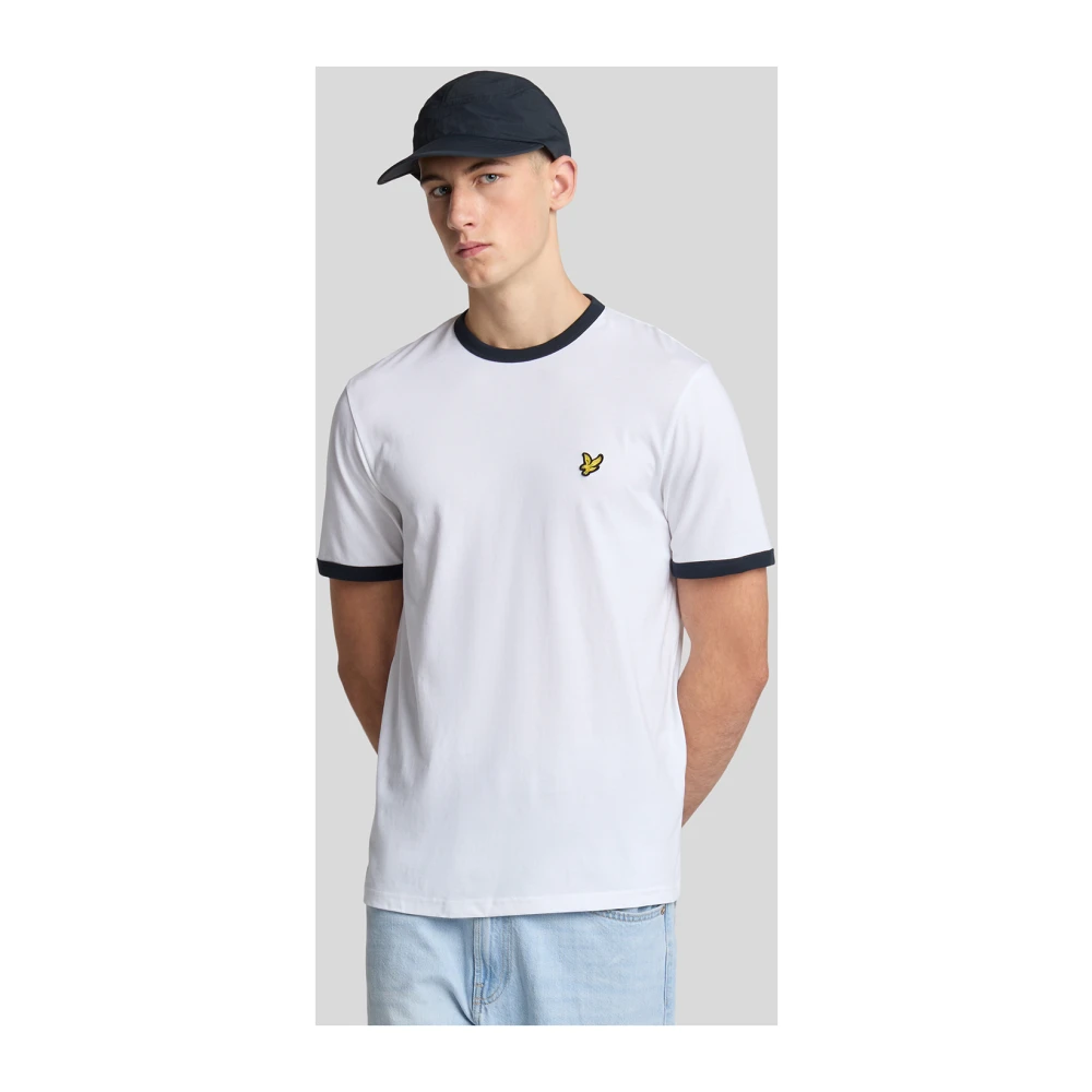 Lyle & Scott SS T-shirts Ringer T-shirt White Heren