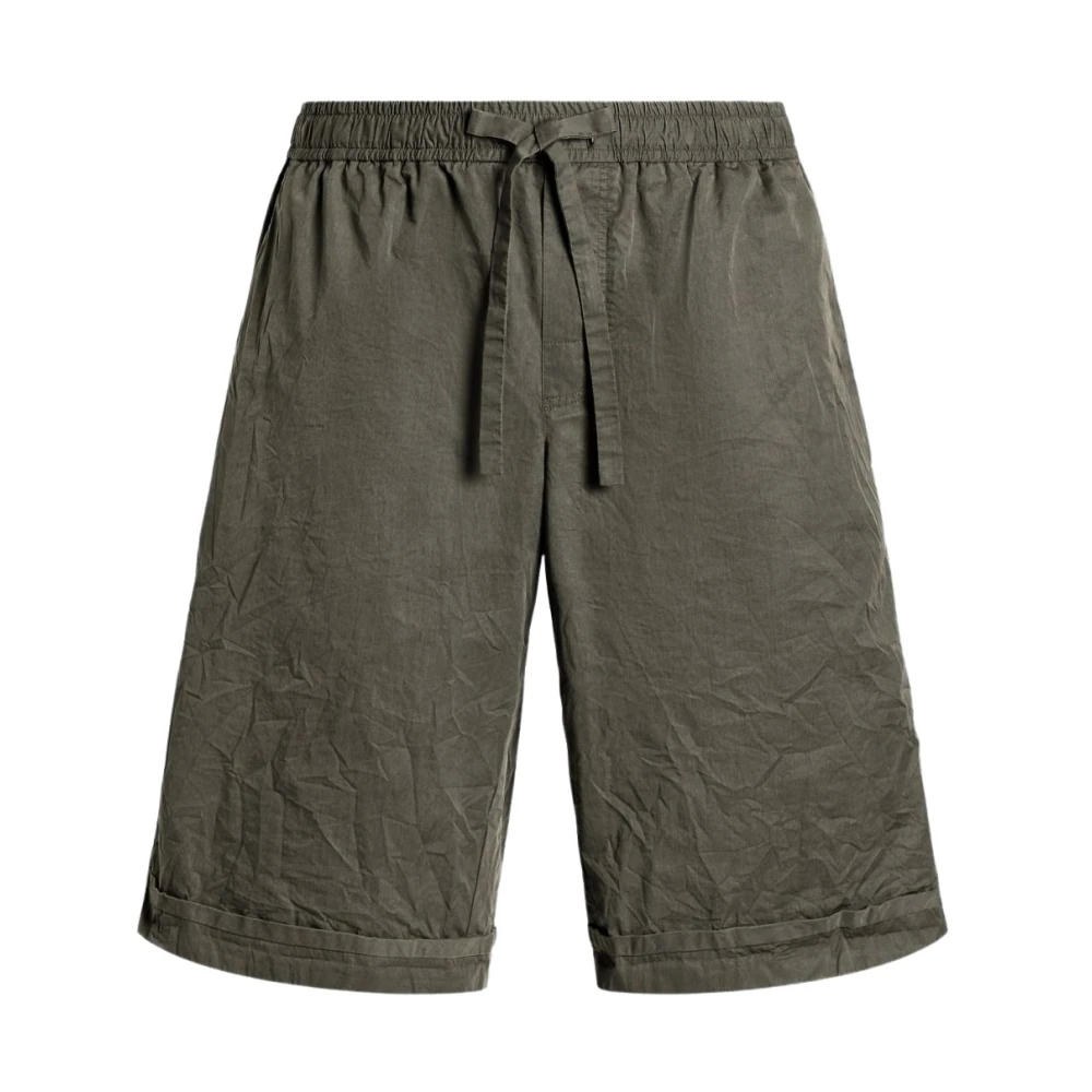 Dolce & Gabbana Herren Grün Shorts Mit Kordelzug Und Taschen