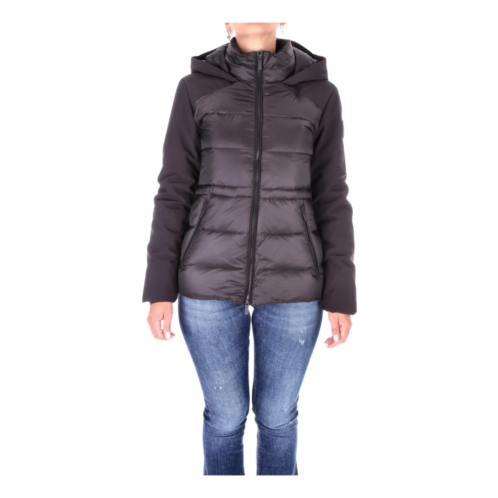 Woolrich Svart Dunjacka Med Avtagbar Huva