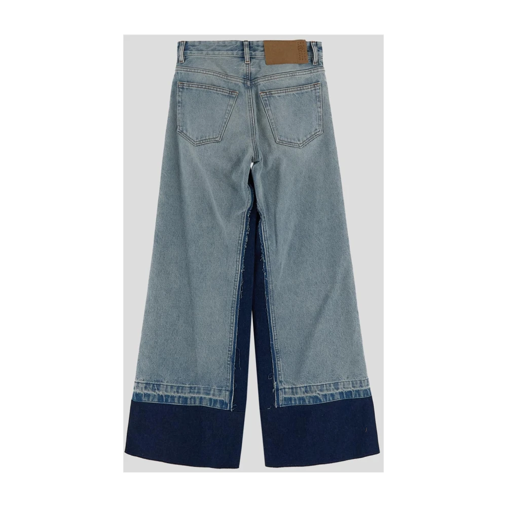 MM6 Maison Margiela Wijde katoenen jeans Blue Dames