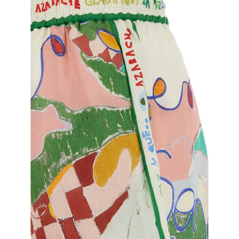 Alemais Multicolor linnen shorts met bedrukt motief Multicolor Dames