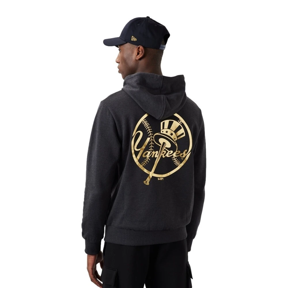 new era Gouden Yankees Folie Hoodie Black Heren