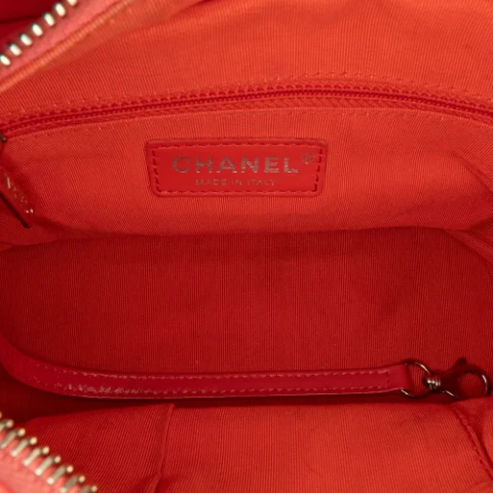 Chanel Vintage Pre-owned Leather crossbody-bags Red Dames