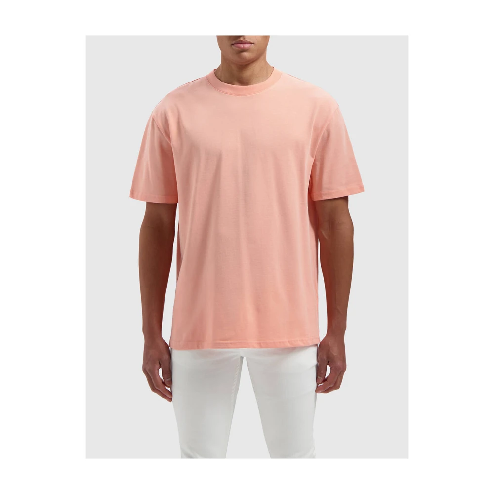 Pure Path T-shirt met achterprint korte mouw Pink Heren