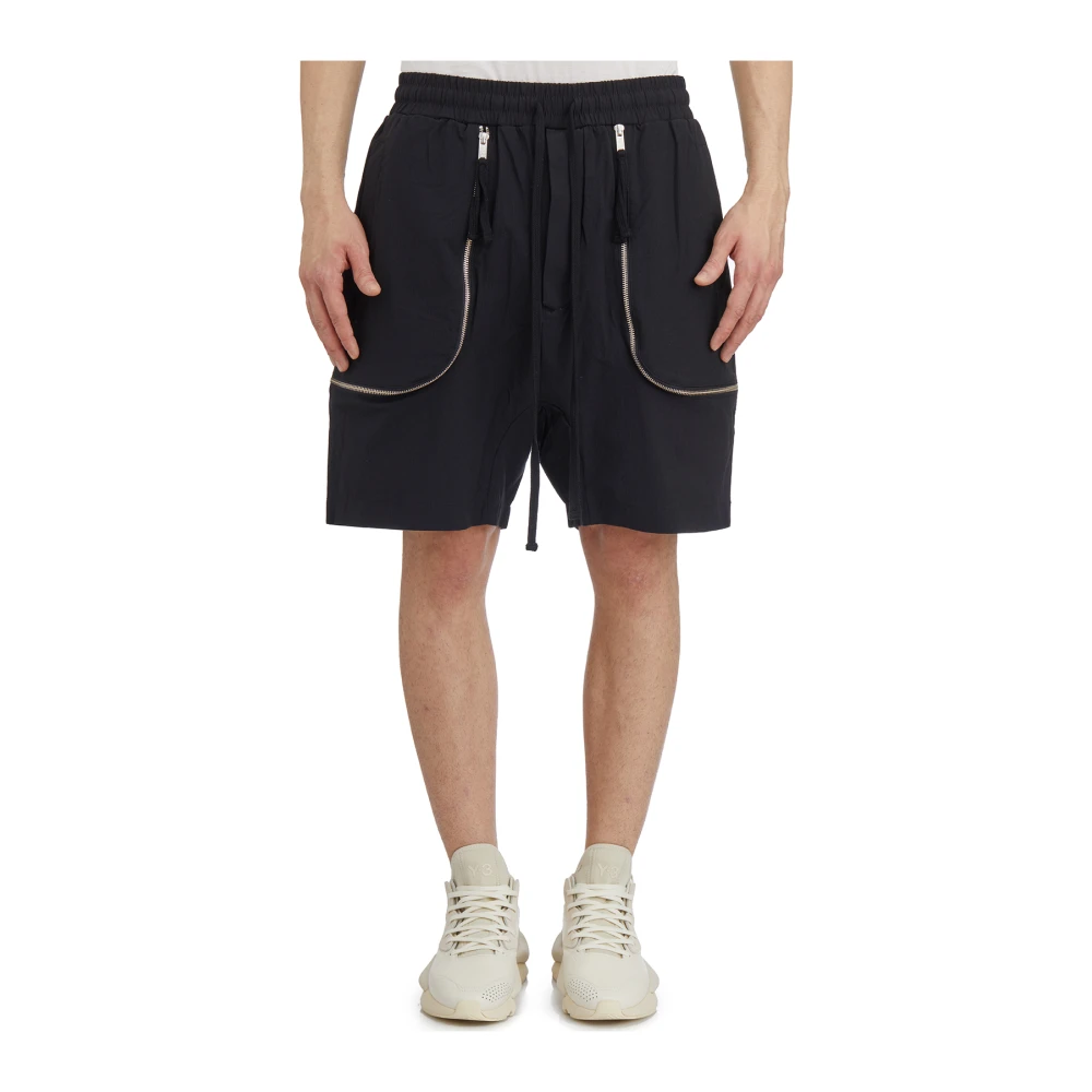 Thom Krom Lage Taille Nylon Bermuda Shorts Black Heren