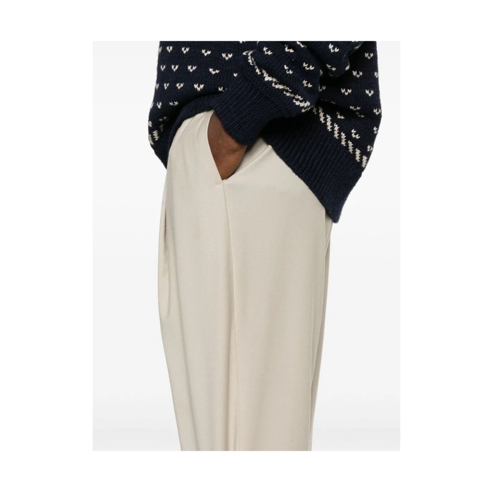 Briglia Beige Wolmix Tapered Leg Broek Beige Heren