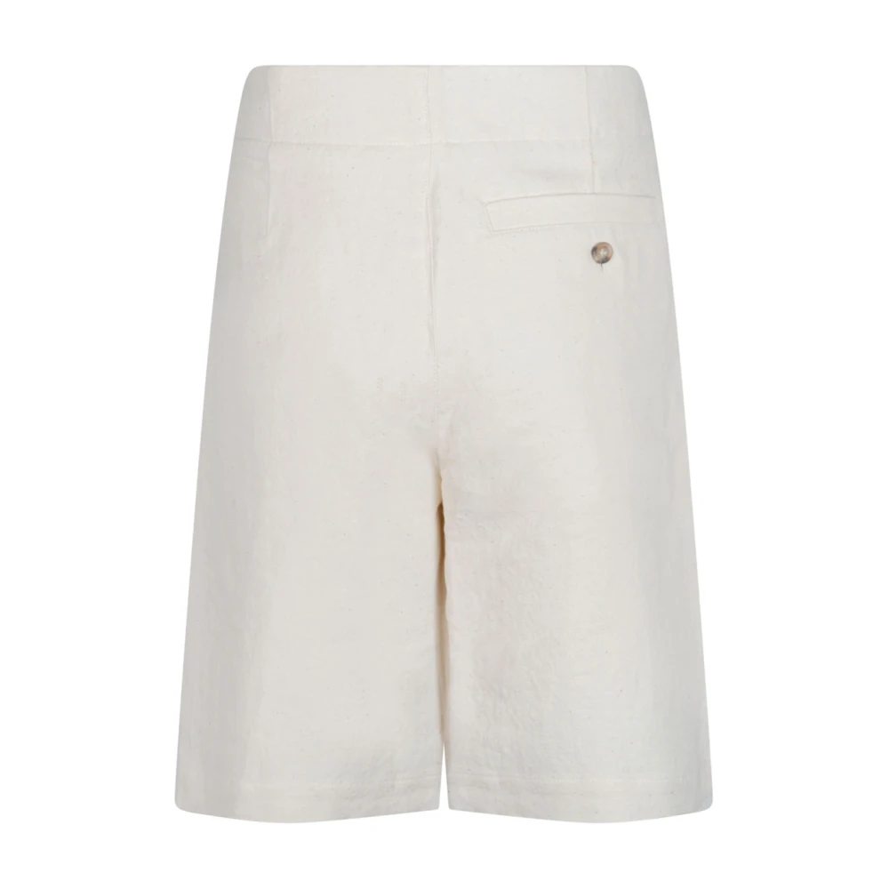 JW Anderson Crème Bermuda Shorts Trekkoord Taille Beige Dames