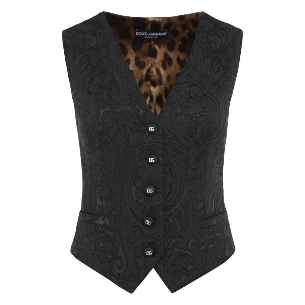 Dolce & Gabbana Stijlvolle Gilet voor Mannen Black Dames