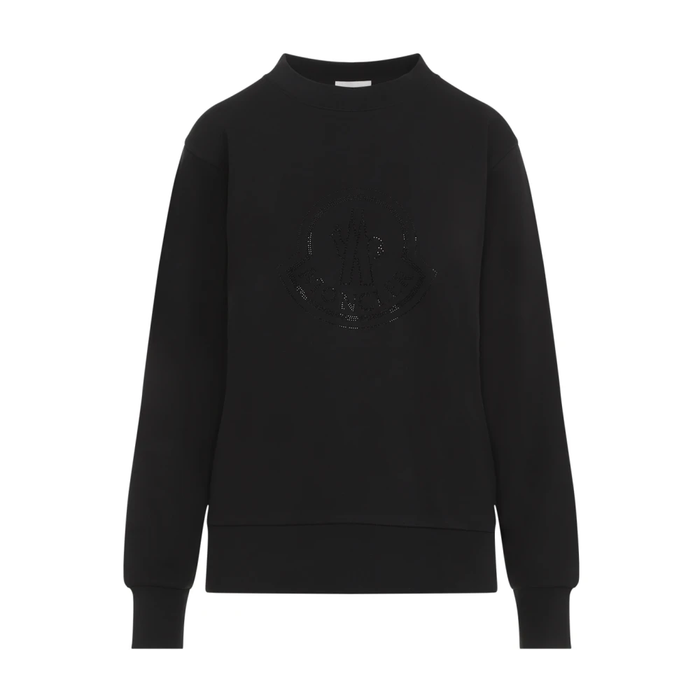 Moncler Zwarte Sweatshirt voor Vrouwen Aw24 Black Dames