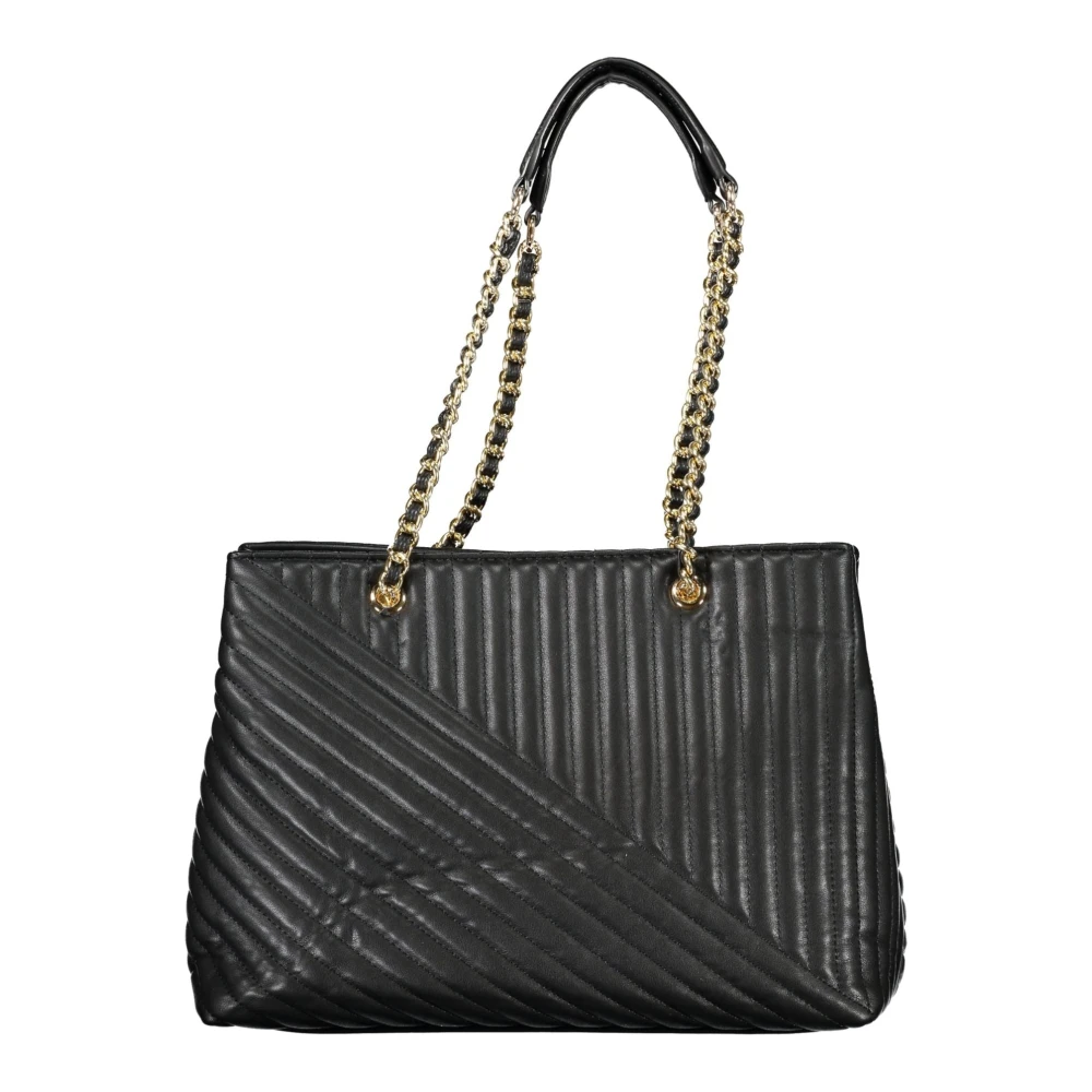 Valentino by Mario Valentino Zwarte Schoudertas met Ketting en Rits Black Dames