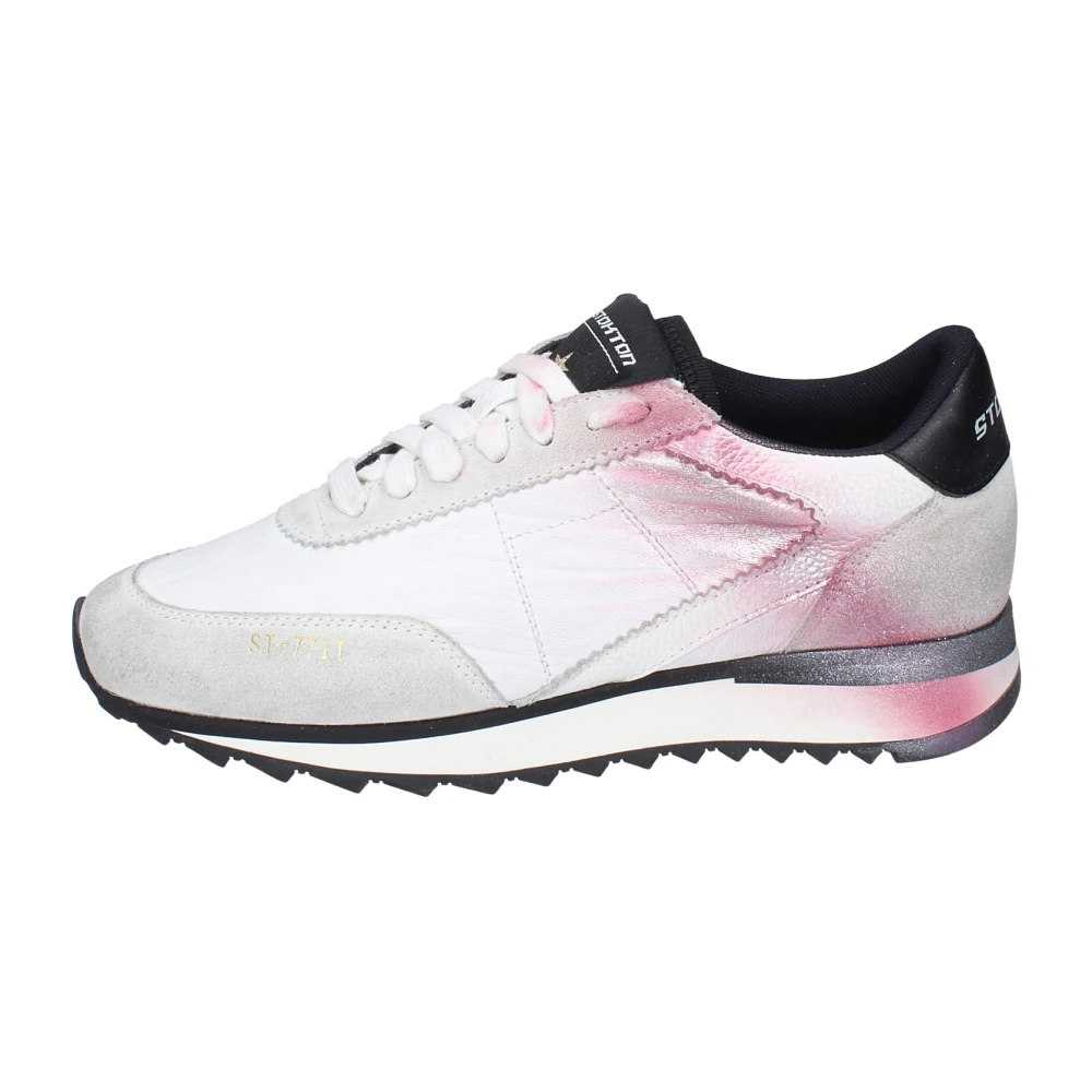 Stokton Multicolor Sneakers, Female, 4 Uk, Leather Women's Trainers Stylish Shoes