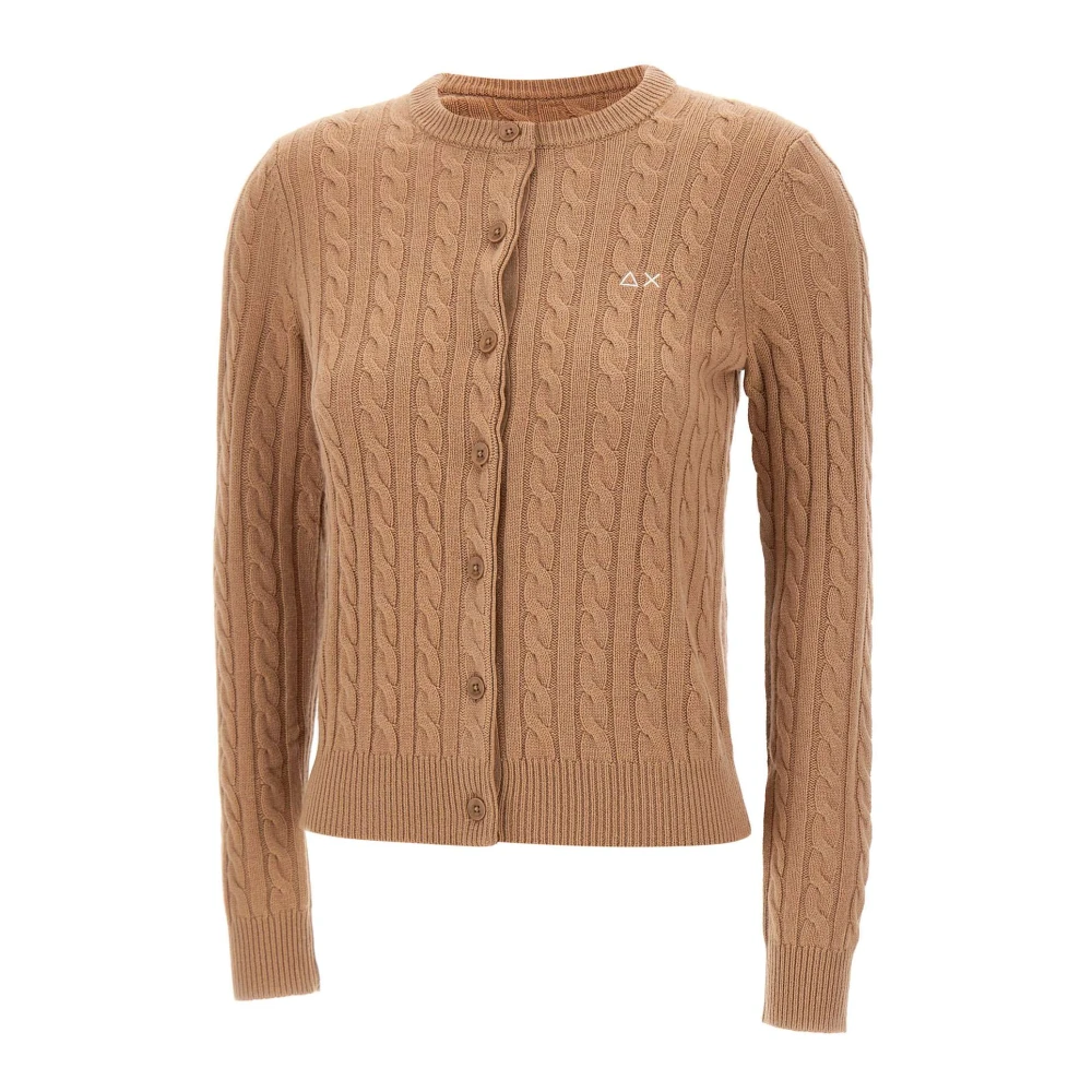 Sun68 Dames Wolmix Vest Beige Dames