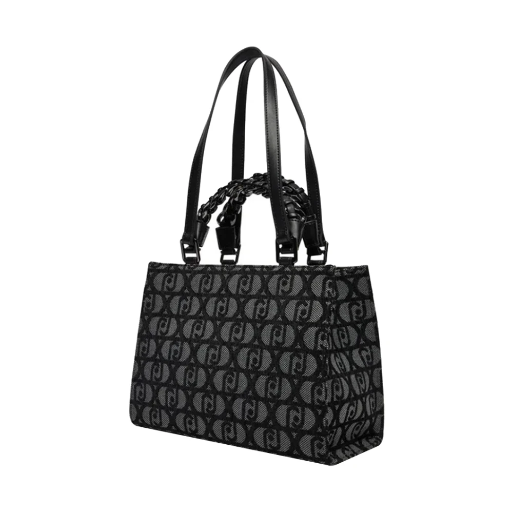 Liu Jo Zwarte handtas met gouden details Black Dames