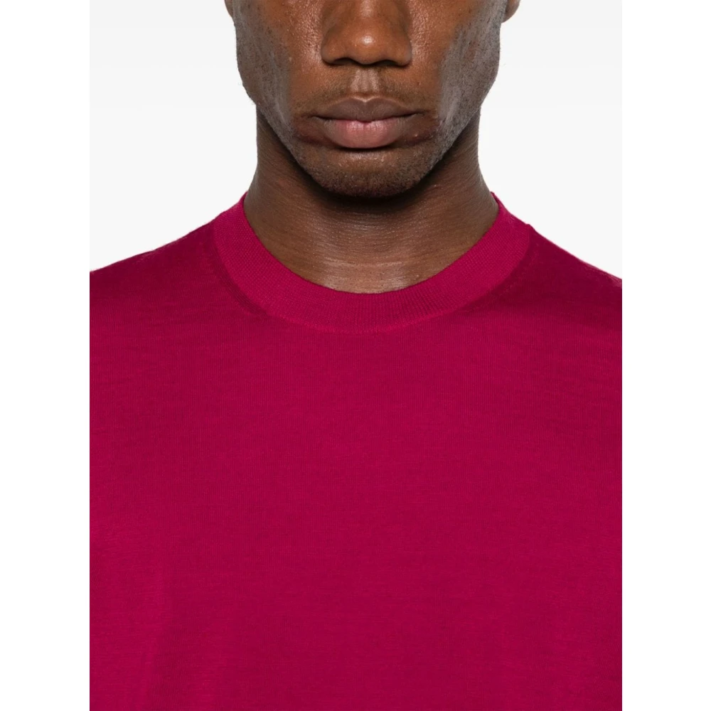 Dsquared2 Kersenrode Fijngebreide Trui Red Heren
