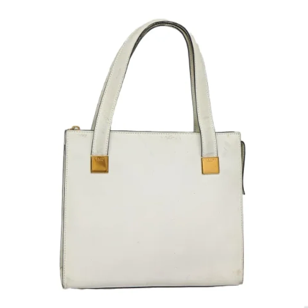 Celine Vintage Pre-owned Leather handbags White Dames