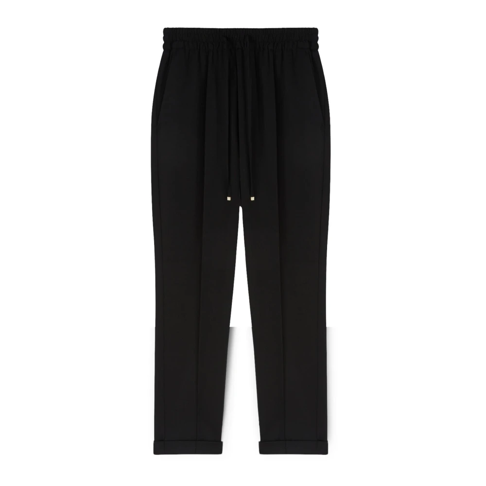 Motivi Flowing Scuba Crepe Joggers Black Dames
