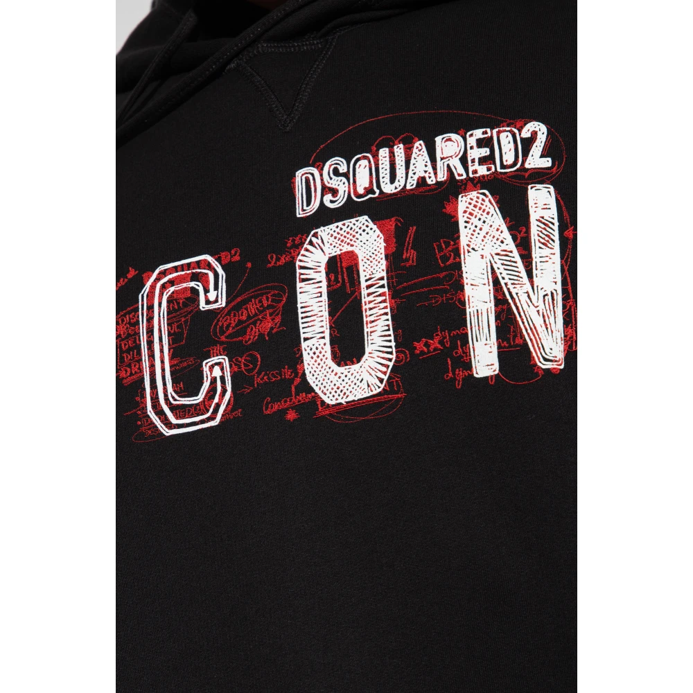 Dsquared2 Hoodie met logo Black Heren