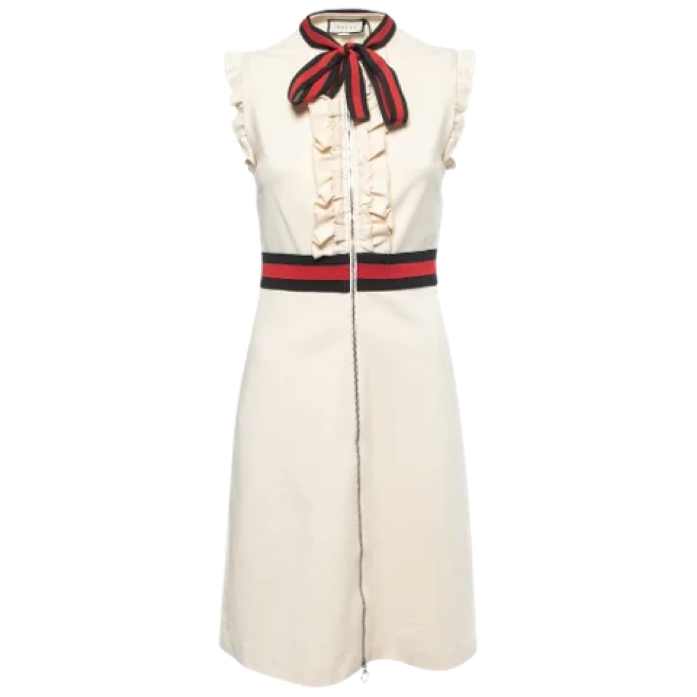 Gucci Vintage Pre-owned Fabric dresses Beige Dames