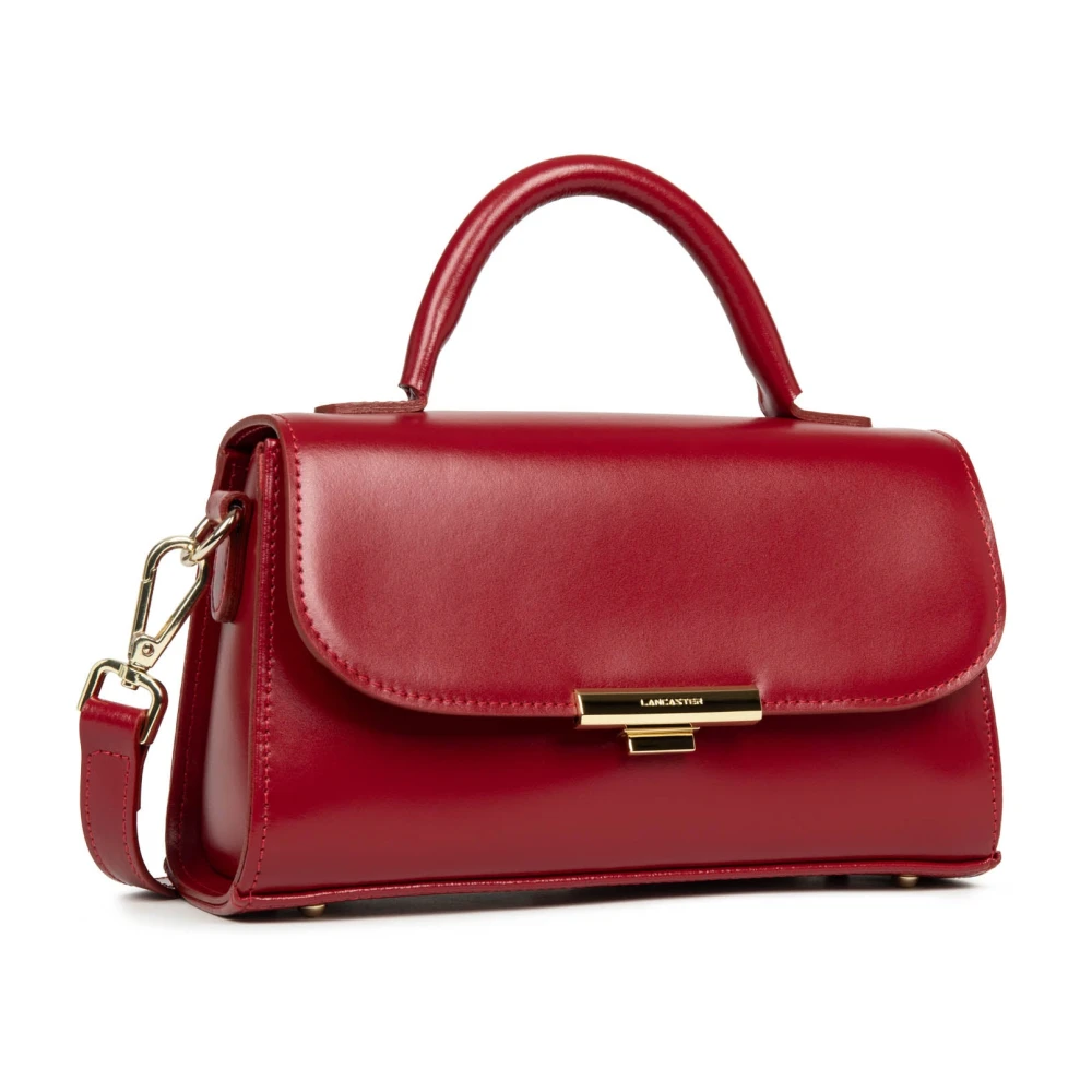 Lancaster Rode Flap Tas met Metalen Sluiting Red Dames