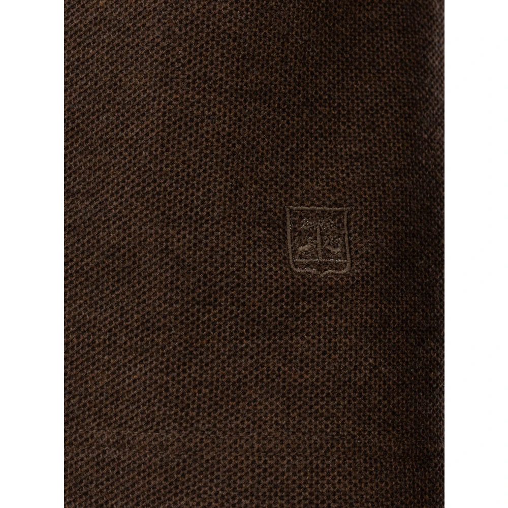 Corneliani Bruine polo met lange mouwen Brown Heren