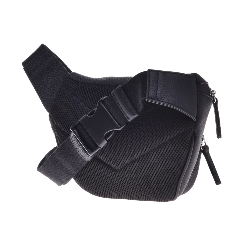 Baldinini Bum bag in black tumbled leather Black Heren