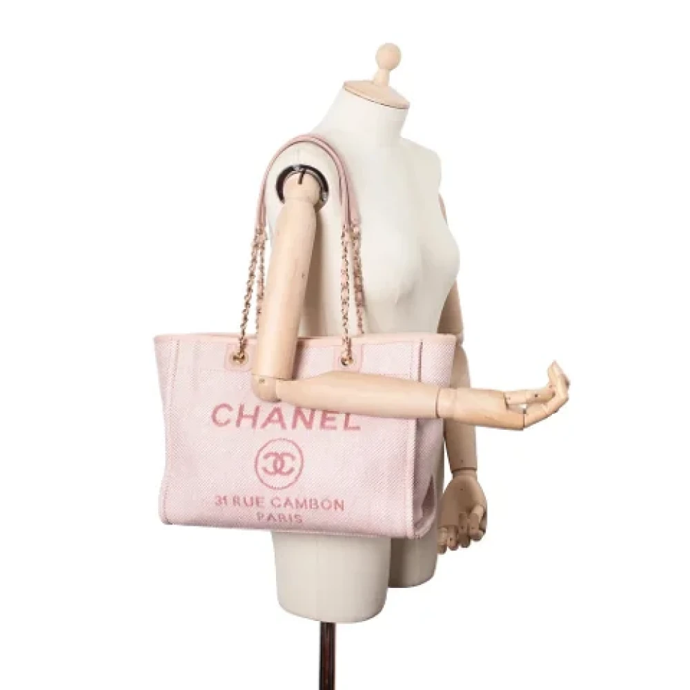 Chanel Vintage Pre-owned Canvas chanel-bags Pink Dames