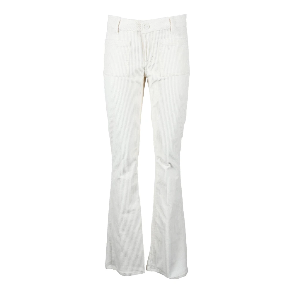 Dondup Katoen Elastaan Broek White Dames