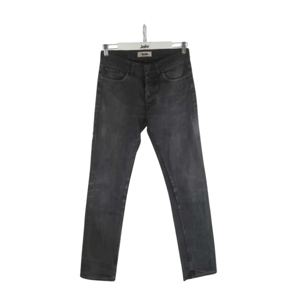 Acne Studios Pre-owned Cotton jeans Gray Dames