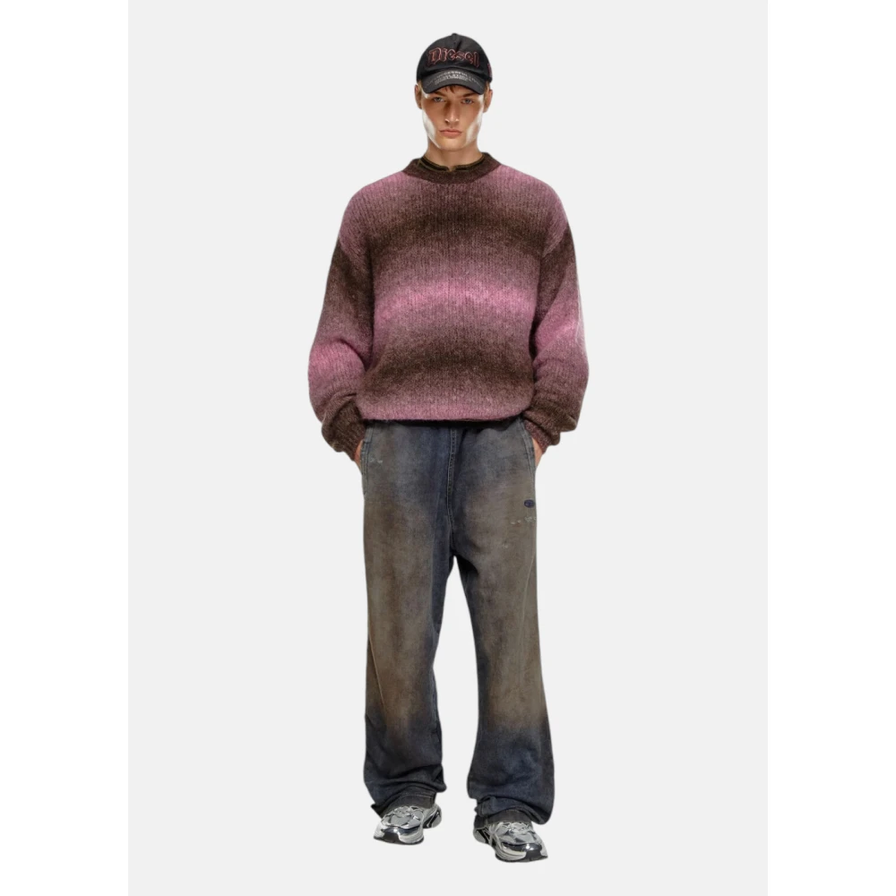 Diesel Alpaca Blend Regular-Fit Sweater Purple Heren