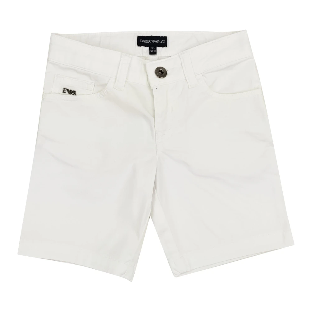 Emporio Armani Boys White Shorts, 16 Y, Bermuda Shorts