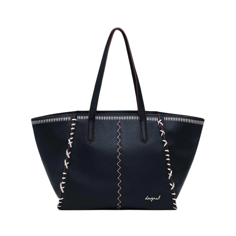 Desigual Women's Black Polyethylene Structured Handbag