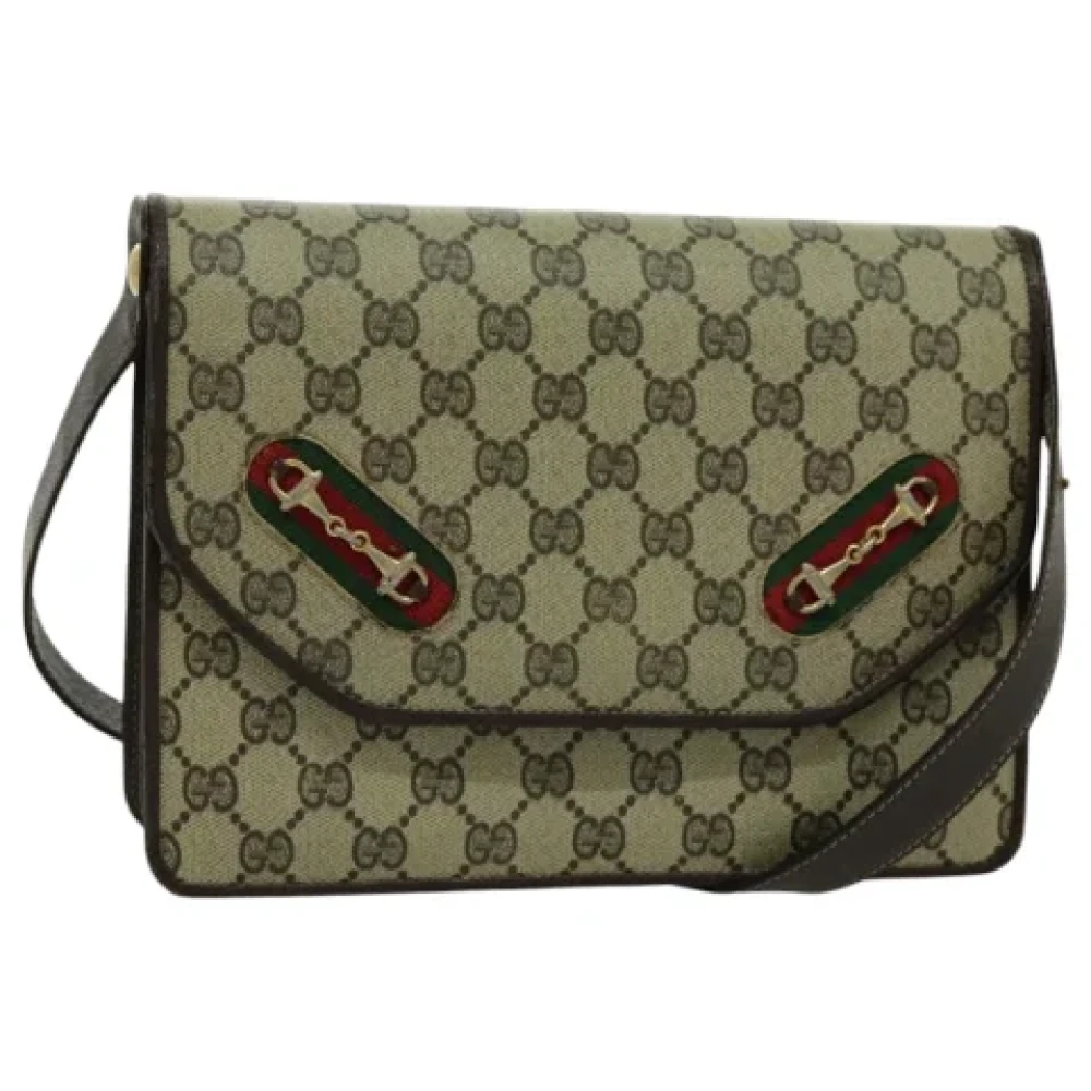 Gucci Vintage Pre-owned Leather gucci-bags Beige Dames